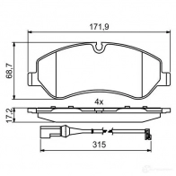 Тормозные колодки, комплект BOSCH 25602 0986494844 BP2018 1193484258 - Изображение 7