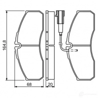 Тормозные колодки, комплект BOSCH 342265 8834D1622 29160 0986494278 - Изображение 2
