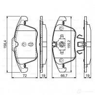 Тормозные колодки, комплект BOSCH 0986494169 342166 24123 8421-D1306 - Изображение 5