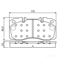 Тормозные колодки, комплект BOSCH 29122 342244 0986494257 BP1135 - Изображение 3