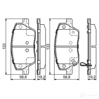 Тормозные колодки, комплект BOSCH 1193485272 22397-22398-22399 BP1765 0986495392 - Изображение 8