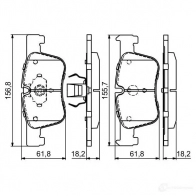 Тормозные колодки, комплект BOSCH 342563 0986494689 BP1684 25506 - Изображение 6