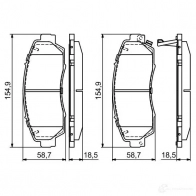 Тормозные колодки, комплект BOSCH 342559 24342 BP1680 0986494685 - Изображение 9