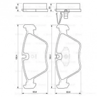 Тормозные колодки, комплект BOSCH 23 183 7592D946 0986424767 336442 - Изображение 5