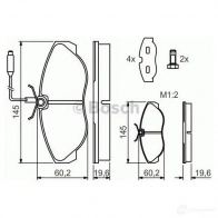 Тормозные колодки, комплект BOSCH 0986424030 21 797 336046 8317D119; 7556D676 - Изображение 5