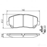 Тормозные колодки, комплект BOSCH 1193483867 25564 0986494675 BP1670 - Изображение 10