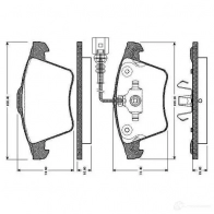 Тормозные колодки, комплект BOSCH Volkswagen Touareg (7LA, 7L6, 7L7) 1 Внедорожник 3.6 V6 FSI 280 л.с. 2005 – 2010 4047024257139 09L V0Q 0986tb2922