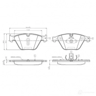 Тормозные колодки, комплект BOSCH WG 534 Bmw 5 (F11) 6 Универсал 2.0 520 d xDrive 184 л.с. 2013 – 2014 0986tb3134 4047024835344