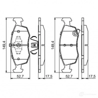Тормозные колодки, комплект BOSCH 25323 BP1682 0986494687 342561 - Изображение 7