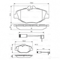Тормозные колодки, комплект BOSCH BP1197 342272 0986494285 23743 - Изображение 5