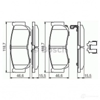 Тормозные колодки, комплект BOSCH 24488 1193483721 8414-D1297 0986494628 - Изображение 5