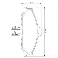 Тормозные колодки, комплект BOSCH 23540 8783-D1573 0986424720 336401 - Изображение 5
