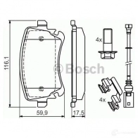 Тормозные колодки, комплект BOSCH 1193483564 0986494583 7921D101 23326 - Изображение 6