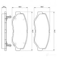 Тормозные колодки, комплект BOSCH 0986424809 23868 336478 7795D914; 7844D943 - Изображение 3