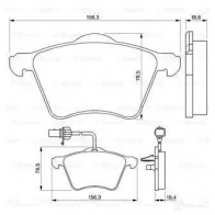 Тормозные колодки, комплект BOSCH 7884D982 336452 0986424780 23419 - Изображение 6