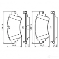 Тормозные колодки, комплект BOSCH 22308 BP2007 0986494833 1193484234 - Изображение 6