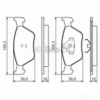 Тормозные колодки, комплект BOSCH 0986424200 7630D762;7645D762 336110 21358 - Изображение 4