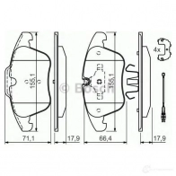 Тормозные колодки, комплект BOSCH 0986494371 342356 8486D137; 8743-D15 24332 - Изображение 9