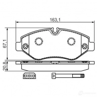 Тормозные колодки, комплект BOSCH 1207162621 4047025656481 0986494728 4X2P 2YY - Изображение 7