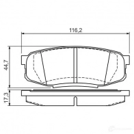 Тормозные колодки, комплект BOSCH 0986494380 8420D130 24653 342365 - Изображение 2