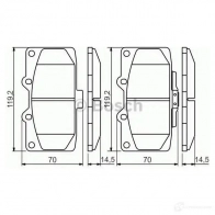 Тормозные колодки, комплект BOSCH 21854 0986494398 7340D647 342382 - Изображение 5