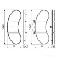 Тормозные колодки, комплект BOSCH 0986494942 1193484385 20932 BP1793 - Изображение 5