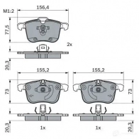 Тормозные колодки, комплект BOSCH 1425140171 BP1810 23798 0986494959 - Изображение 7