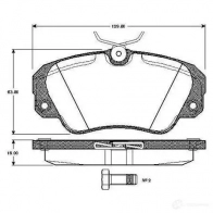 Тормозные колодки, комплект BOSCH 4047024113268 Opel Omega (B) 2 Седан 2.0 (F69. M69. P69) 116 л.с. 1994 – 1999 0986tb2666 O0VE A