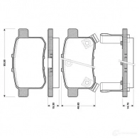 Тормозные колодки, комплект BOSCH Honda Accord 7 (CM) Купе 3.5 275 л.с. 2008 – 2012 24435 E9 90R - 01119/2352 0986tb3085