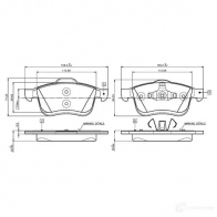 Тормозные колодки, комплект BOSCH 0986tb3133 E9 90R - 01108/1354 Fiat Doblo (263) 2 Минивэн 2.0 D Multijet (263AxF1B) 135 л.с. 2010 – 2025 D76C232