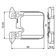 Тормозные колодки, комплект BOSCH BP1948 0986494774 25029 1193484084 - Изображение 5