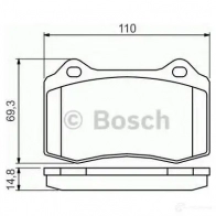 Тормозные колодки, комплект BOSCH 0986494393 21381 342377 BP1316 - Изображение 5
