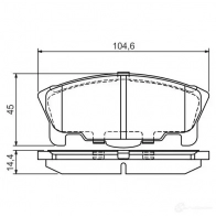 Тормозные колодки, комплект BOSCH 0986424737 336416 23783 BP446