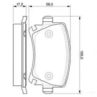 Тормозные колодки, комплект BOSCH BP962 0986424824 Audi TT 23 914