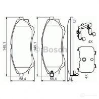 Тормозные колодки, комплект BOSCH 24353 8784-D1574 0986494587 1193483578 - Изображение 5