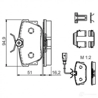 Тормозные колодки, комплект BOSCH 7754-D877 23224 342495 0986494529 - Изображение 6
