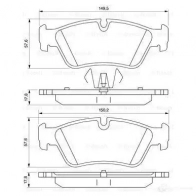 Тормозные колодки, комплект BOSCH 0986494096 342098 23999 8347-D1228 - Изображение 5