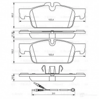 Тормозные колодки, комплект BOSCH BP1448 342493 25222 0986494527 - Изображение 6