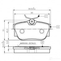 Тормозные колодки, комплект BOSCH 4047024114531 UN4LR O 0986tb2813 Volkswagen Transporter (T4) 4 Автобус 2.4 D Syncro 78 л.с. 1992 – 1998