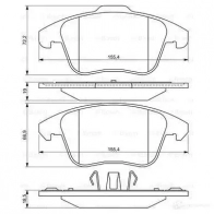 Тормозные колодки, комплект BOSCH 342311 24557 BP1214 0986494324 - Изображение 6