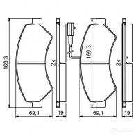 Тормозные колодки, комплект BOSCH 1193484144 BP1973 0986494799 24466 - Изображение 4