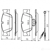Тормозные колодки, комплект BOSCH 25069 0986494526 342492 BP1447 - Изображение 4