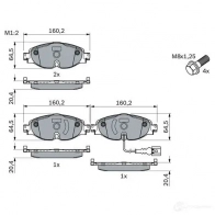 Тормозные колодки, комплект BOSCH 342545 0986494660 BP1505 25683 - Изображение 6