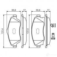 Тормозные колодки, комплект BOSCH 23225 0986494510 342476 BP1431 - Изображение 10