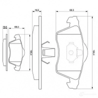 Тормозные колодки, комплект BOSCH 342020 0986494008 BP197 21 883 - Изображение 13