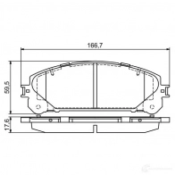 Тормозные колодки, комплект BOSCH 342560 24452 BP1681 0986494686 - Изображение 3