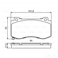 Тормозные колодки, комплект BOSCH 0986494870 BP2044 24075 1193484330 - Изображение 5