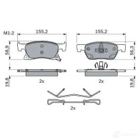 Тормозные колодки, комплект BOSCH 1437243515 968 S6 0986424332 - Изображение 2