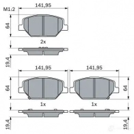 Тормозные колодки, комплект BOSCH 70DPHO P 1437243524 0986424869 - Изображение 4