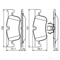 Тормозные колодки, комплект BOSCH 342525 0986494561 25014 BP1482 - Изображение 8